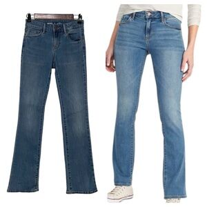 Old Navy Kicker Boot Cut Mid Rise Jeans Blue